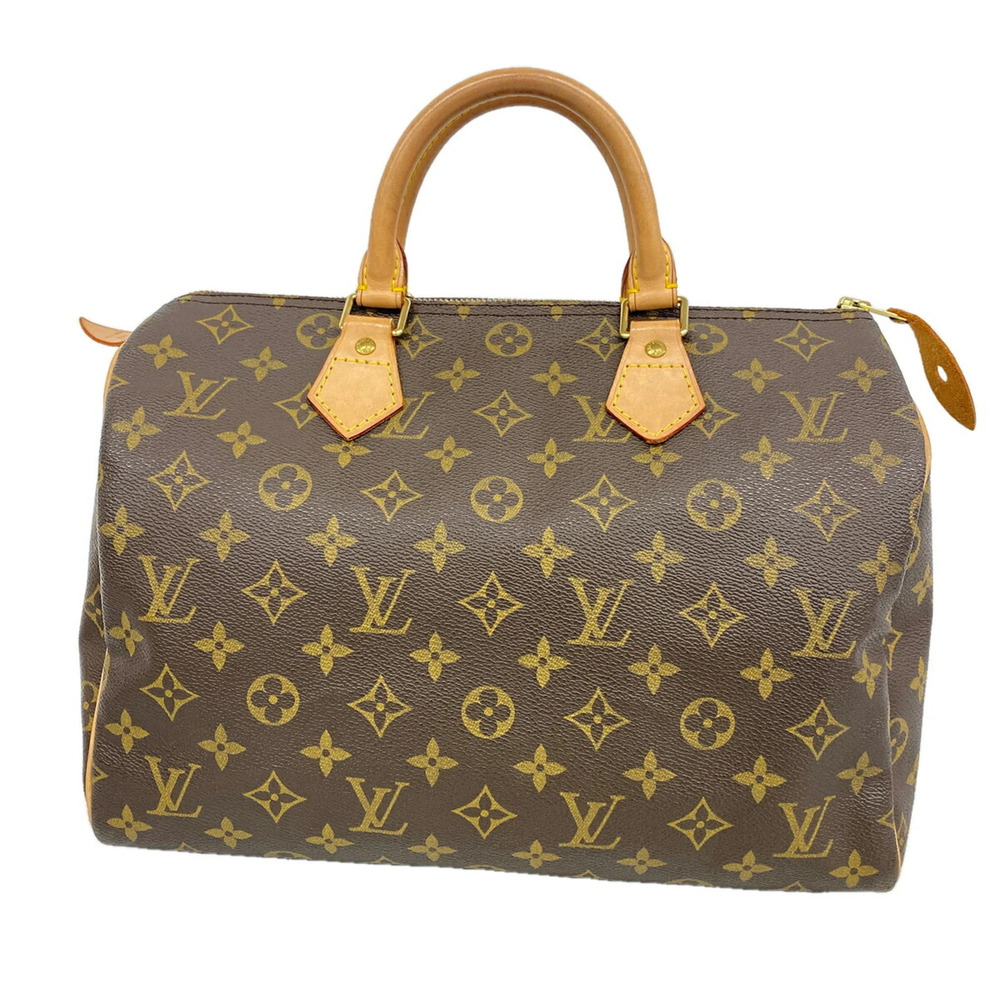 Louis Vuitton Monogram Speedy 30 Handbag M41108 Brown Women's